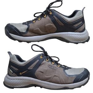 Keen Explore Brown Gray Waterproof Leather Hiking Shoes Sneakers Boots 11 1/2